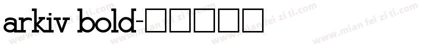arkiv bold字体转换